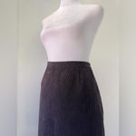 Vintage Y2K Casual Corner Chocolate Brown Corduroy Knee Length Pencil Skirt Size 8 Photo 2