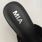 MIA Hilary Black Fly Knit Block Heel Sandals Size 8½ Photo 6