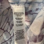 Chico's  Size 2 Blue Purple Knit 3/4 Sleeve Boxy Abstract Blouse Chico Size Large Photo 3