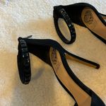 Vince Camuto Black Suede Rhinestone Heels 7.5 Photo 7