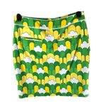 Elizabeth McKay Pencil Skirt Geometric Lined Pockets Colorful Green Yellow 2 Photo 1