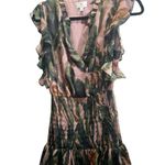 Socialite Womens XS Pink Printed Ruffled Dress Nordstrom Multicolor Lined Photo 1