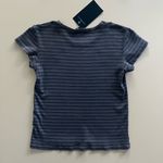 Brandy Melville  Navy & Blue Striped Tee Photo 2