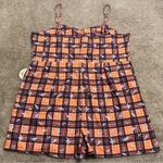 Unique Vintage NWT Women’s Timeless London Orange Ghost Print Halloween Playsuit Romper Sz 4XL Photo 2