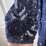 Mac Duggal NWT  10740 Beaded Long Sleeve Fit & Flare Evening Gown Dress Size 14 Photo 2