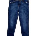 ZARA  High Rise Skinny Stretch Jeans 5 Pocket Button Zip Closure 8 Dark Blue Photo 0