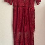 Deep V Maroon/red Romper Red Size L Photo 0