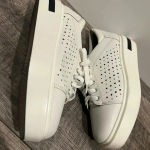 Linea Paolo Kendra White Leather Platform Sneaker 7.5 casual elegant chic sporty Photo 6