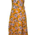 Free People NWT Finer Things Maxi Dress in Sunshine Combo Orange Floral Size L Photo 4