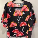 CROSBY by Mollie Burch  Floral Print Short Sleeve Blouse Photo 0