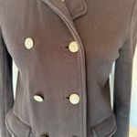 Gap  Y2K Black Fleece Pea Coat Cardigan Jacket Sz M Photo 0