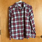 J.Crew Plaid Button Down Shirt Women Size S Red Blue White Casual Cotton Photo 3