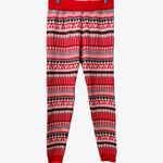 Free People  Intimately Falala Fair Isle Cozy Soft Red Holiday Leggings Medium Photo 2