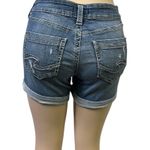 Silver Jeans  Co Denim Boyfriend Distressed Blue Jean Shorts Cuffed Womens 26 Photo 3
