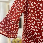 Kancystore Womens Button Down V Neck Tie Knot Front Tops 3/4 Sleeve Chif… Size M Photo 6