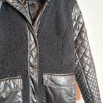 via spiga NWT  Women's Faux Sherpa and Quilt Mix Media Coat Photo 2