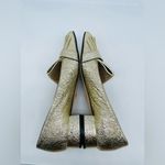 Gucci Gold Metallic leather GG fringe Marmont 30mm Heeled Loafer pumps EU 41 Photo 8