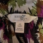 Terra & Sky Purple and Pink Ruffled Blouse Photo 1