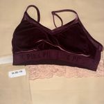 Victoria Secret Pink Sport Velvet Sports Bra Bralette Plum Purple Size L Photo 12