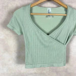 One Step Up Green Crop Top SMALL/MEDIUM Photo 1