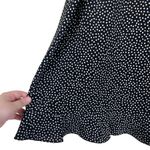 Spiegel Vintage Women’s Size 12 Black & White Polka Dot Lined Skirt Ruffle Hem Photo 2