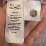 Rachel Zoe  100% Linen Light Purple Short Sleeve Button Up Shirt Blouse Sz Medium Photo 5