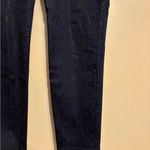Chico's Chico’s 1.5R Coated Snakeskin Print Skinny Jeans Navy Blue Cropped Ankle 10 Photo 7