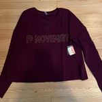 Free People Logo Henley Pullover Size medium Red Photo 0