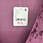 Free People Intimately Free Size Large Short Sleeve Bodysuit Purple Velvet NWT Photo 4