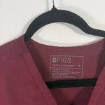 FIGS  Catarina Scrub Top Zamora Jogger Scrub Pants Set Burgundy Womens Medium Photo 3