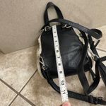 Michael Kors Mini Backpack Cream Sherpa Black Leather Trim Silver Hardware Cute Photo 5