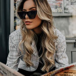 FEISEDY Vintage Square‎ Cat Eye Sunglasses Women Trendy cat eye Sunglasses black Photo 1