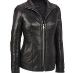 Marc New York New Womens Andrew Leather Jacket S Black Soft Quilted Shoulder Arm Photo 0