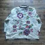 ZARA TRF Collection Women’s Ivory Floral Embroidered Cardigan Kimono Size L/XL Photo 7