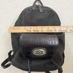 Brighton  E089658 Black Nylon Backpack With Leather Croc Trims Photo 6