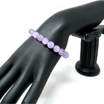Amethyst beaded stretch bracelet, NWOT Photo 6