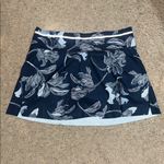 Athleta High Rise Sonic Skirt Skort Navy Blue Floral Large Photo 2