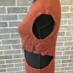 ASOS  • Rust • Knit Midi • Leg Slit • Cut Out Ring Dress • Womens Size 14 Photo 5