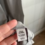 Zenana Outfitters Gray Puff Sleeve V-Neck Stretch Knit Dress Women’s S, Minimalist Soft Photo 7