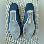 Escada Blue and Gold Flats with Elegant Gold Embellishment Size 39 Photo 4