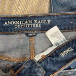 American Eagle  Tomgirl Distressed Jeans Dark Wash Sz 0 Relaxed Straight Boho Photo 10
