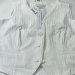 Carole White Pinstripe Women's Vest Size XL Photo 0