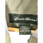 Eddie Bauer Green Hooded Full-Zip Mesh Lined Packable Windbreaker Jacket Large Photo 4