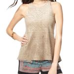 BCBGMAXAZRIA Y2K Top Women’s Size Small Faux Suede Sleeveless Tank Tan Beige Photo 0
