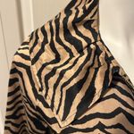 Dana Buchman  Black and Tan Zebra Trench Coat Photo 3