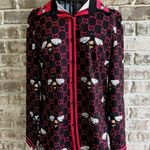 Vintage Diandian Didi Shirt Large Honey Bees Front Buttons Art to Wear Red Size undefined Photo 0