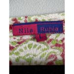 Nila Rubia Pink Green Paisley Hand Block Print Faux Wrap Long Sleeve Dress Large Photo 4