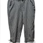 Dress Barn  WOMENS  Black and White Checkered Gingham Pants Size 14W Capris Chic Photo 0