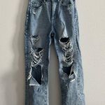 DL1961  Emilie Straight Ultra High Vintage Ankle Super Light Shredded Jeans 24 Photo 0