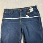 Lee Jean Bermuda Shorts Womens Sz 20 Blue Denim Stretch Raw Hem Mid Rise Casual Photo 7